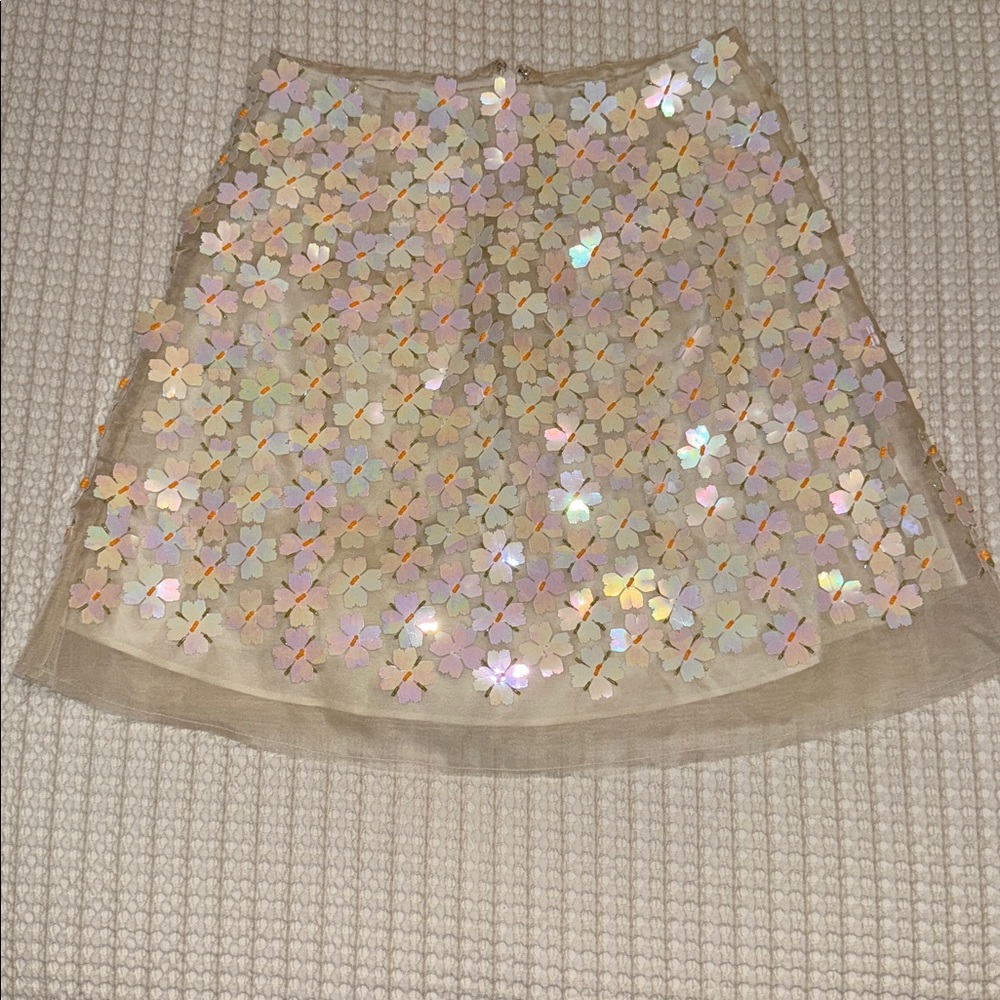 Aje Cream Floral Mini Skirt - Picture 4 of 5